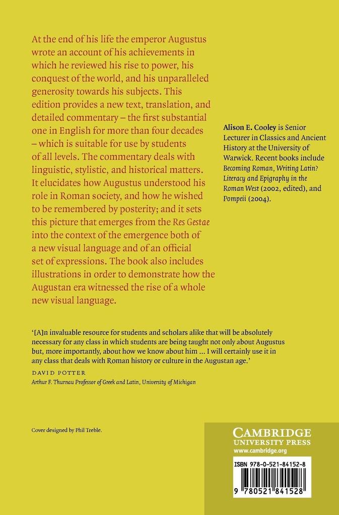 Weitere Ansicht: Res Gestae Divi Augusti | Alison E. Cooley