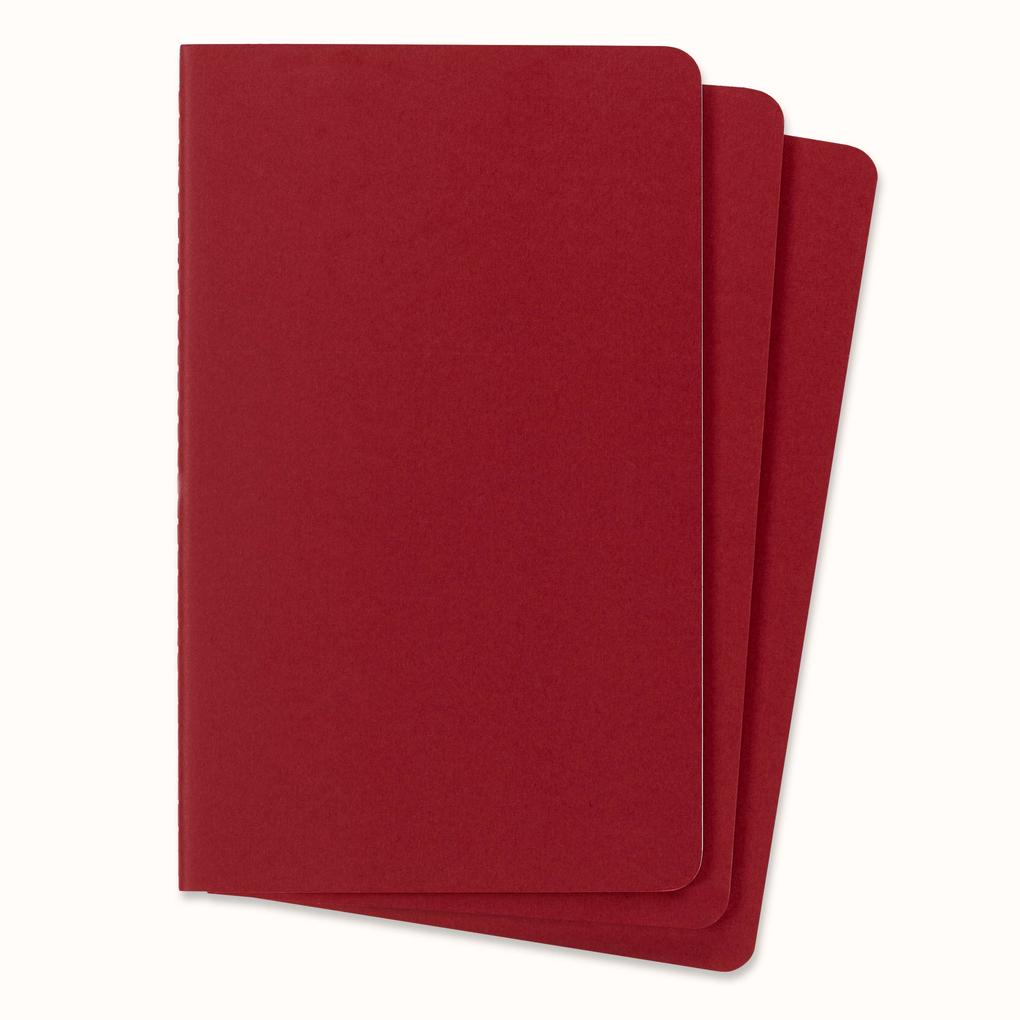 Weitere Ansicht: Moleskine Cahier Pocket Ruled Red Cover L. 3er Pack