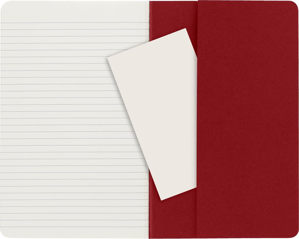 Weitere Ansicht: Moleskine Cahier Pocket Ruled Red Cover L. 3er Pack