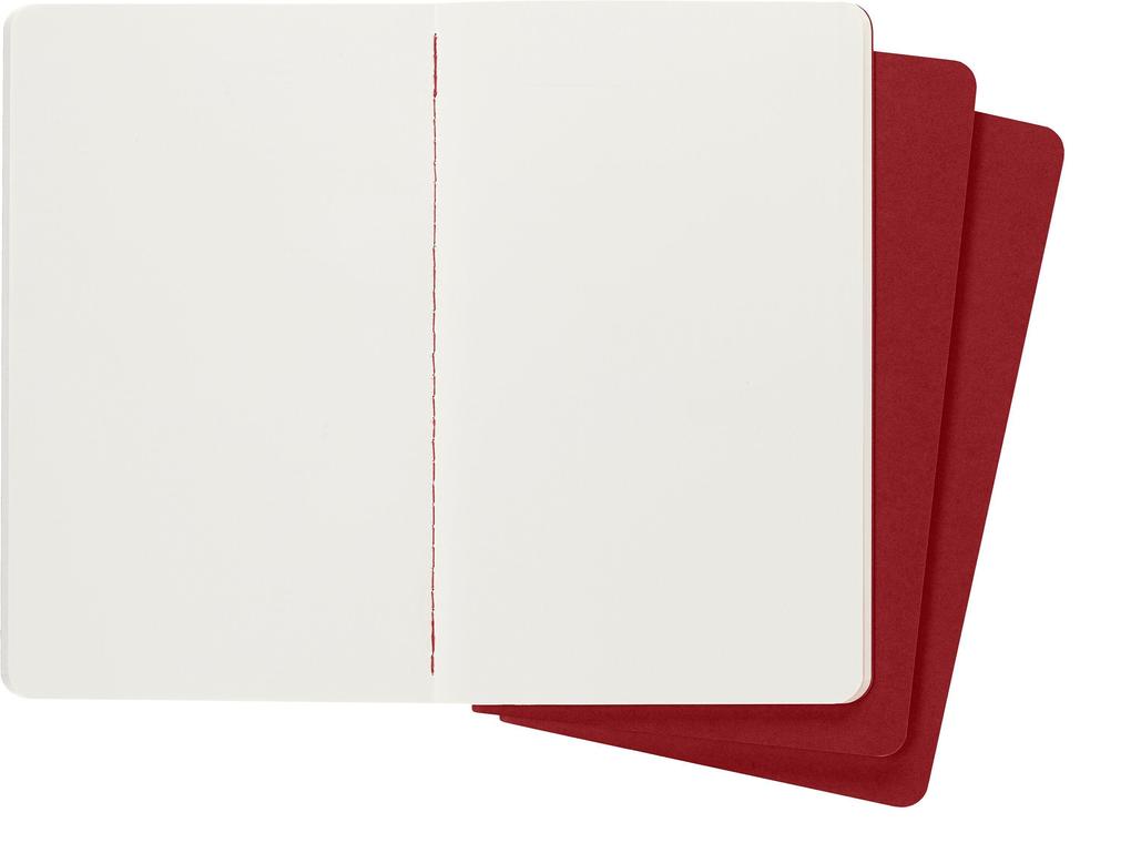 Weitere Ansicht: Moleskine Cahier Pocket Plain Red Cover L. 3er Pack