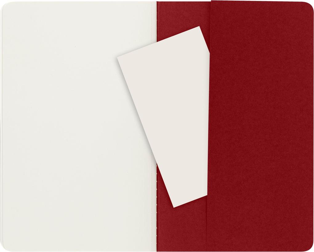 Weitere Ansicht: Moleskine Cahier Pocket Plain Red Cover L. 3er Pack