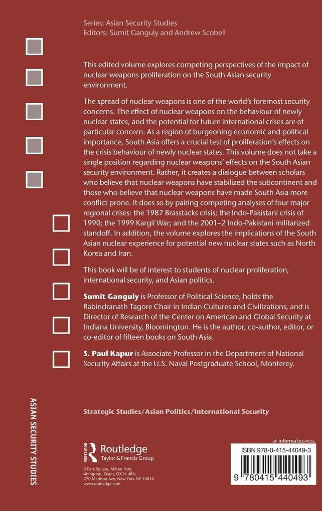 Weitere Ansicht: Nuclear Proliferation in South Asia