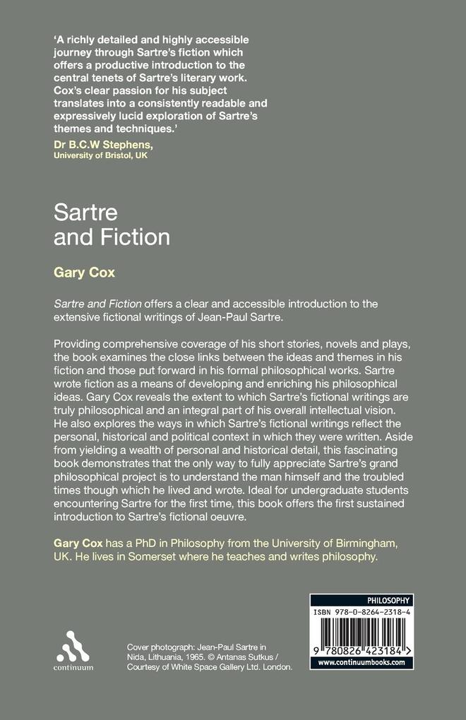 Weitere Ansicht: Sartre and Fiction | Gary Cox