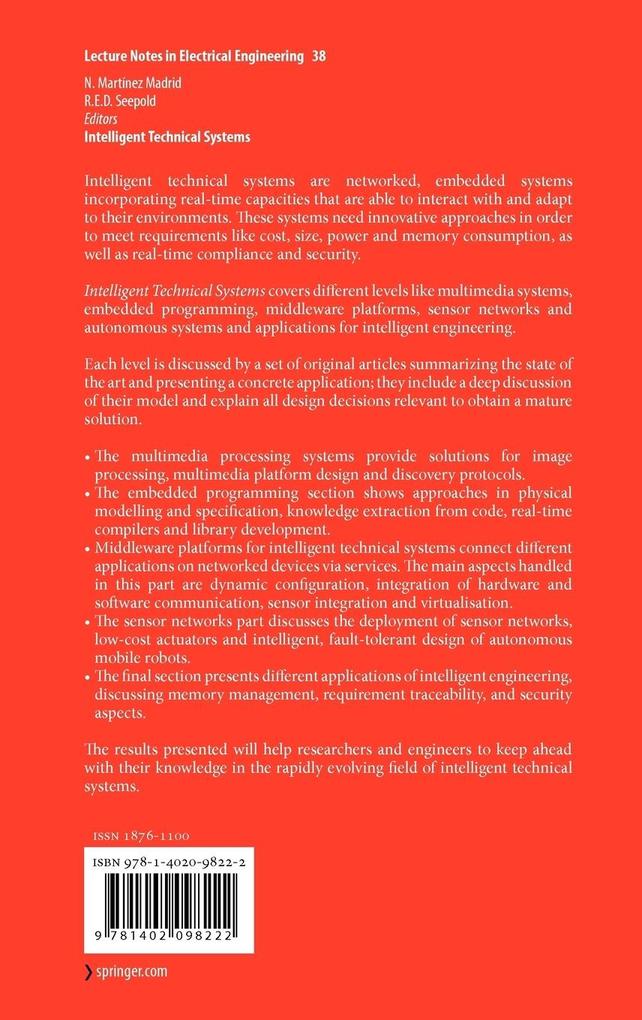 Weitere Ansicht: Intelligent Technical Systems