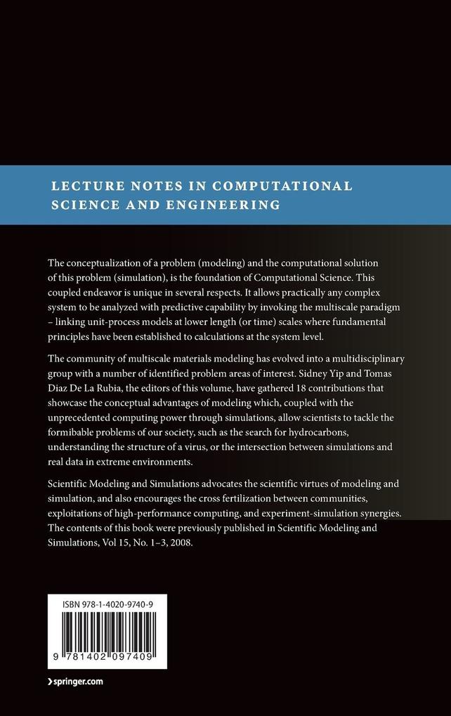 Weitere Ansicht: Scientific Modeling and Simulations