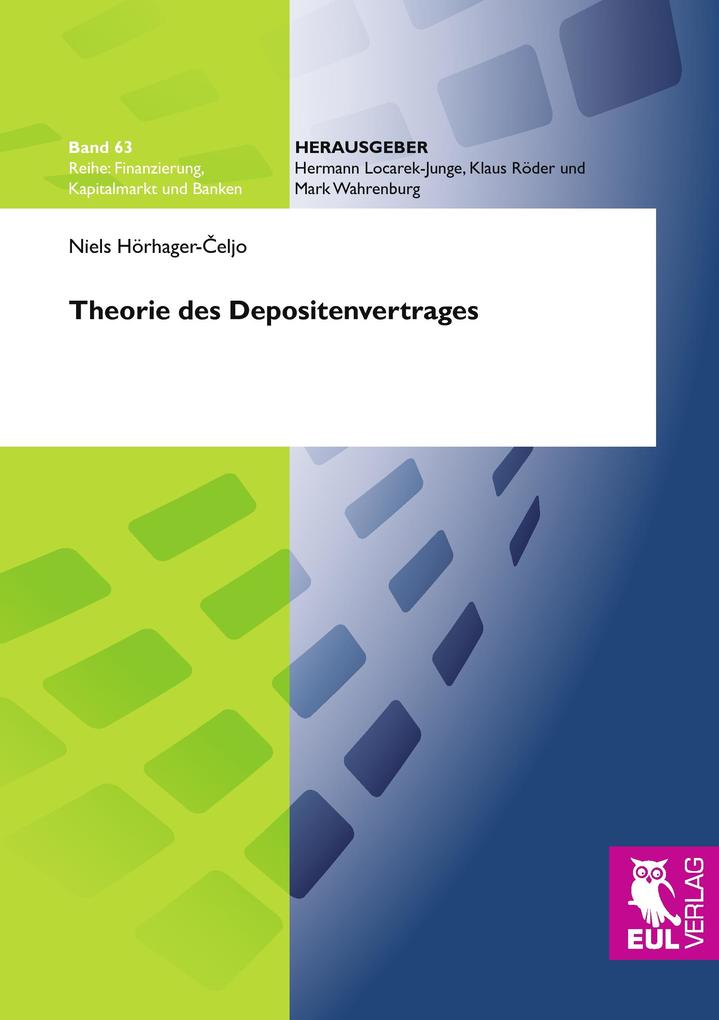 Produktbild: Theorie des Depositenvertrages | Niels Hörhager-Celjo