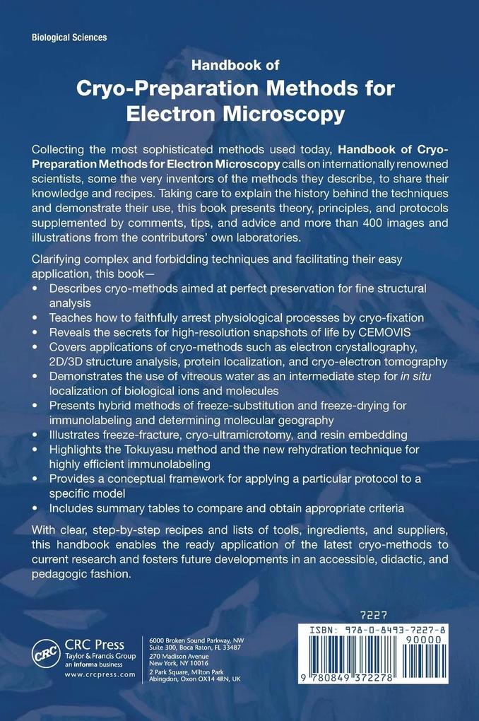 Weitere Ansicht: Handbook of Cryo-Preparation Methods for Electron Microscopy