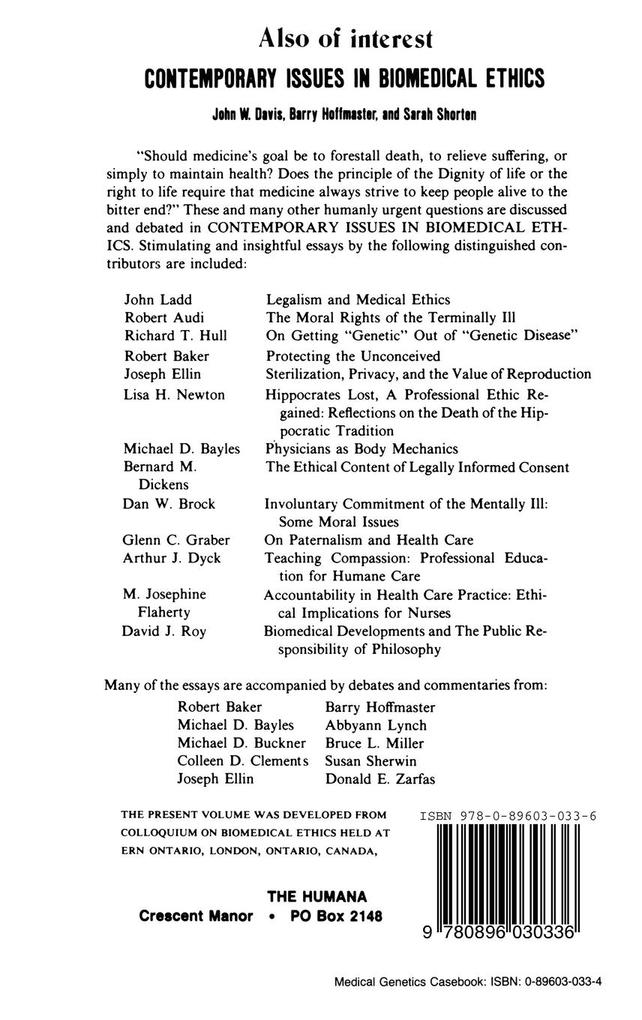 Weitere Ansicht: Medical Genetics Casebook | Colleen D. Clements