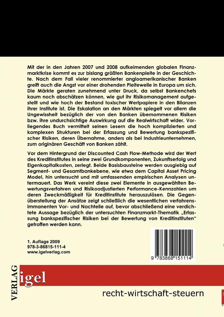 Weitere Ansicht: Die Bewertung von Kreditinstituten | Christian Schäfer
