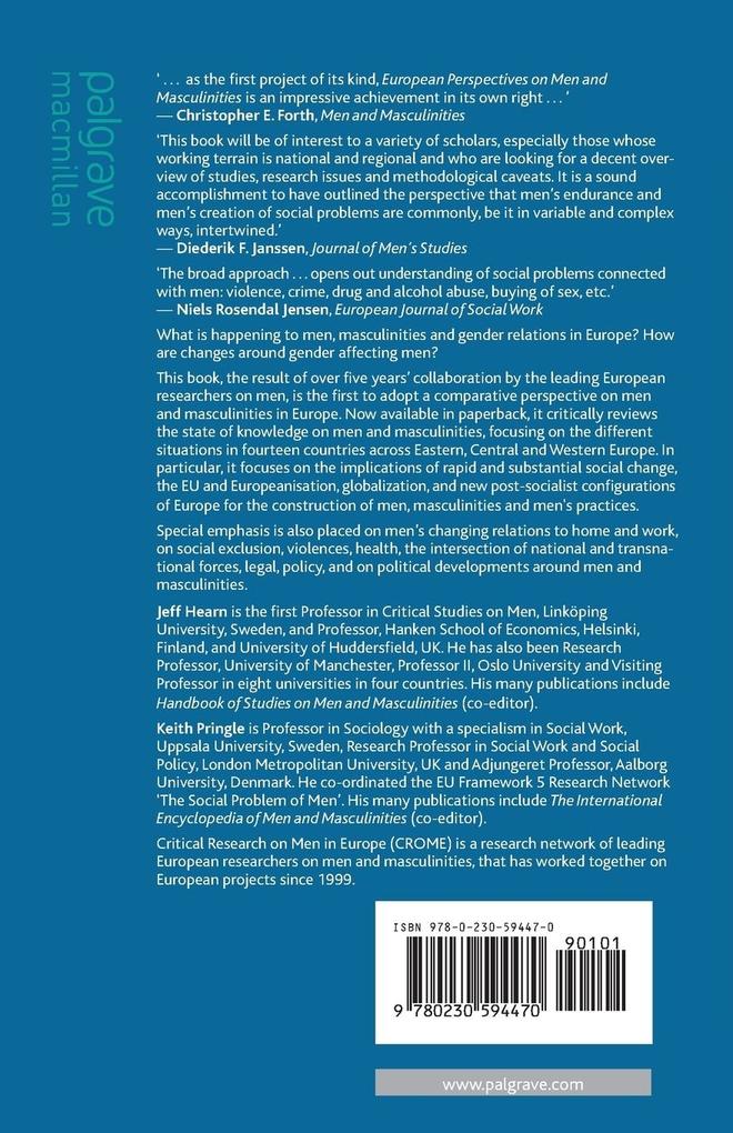 Weitere Ansicht: European Perspectives on Men and Masculinities | J. Hearn, K. Pringle