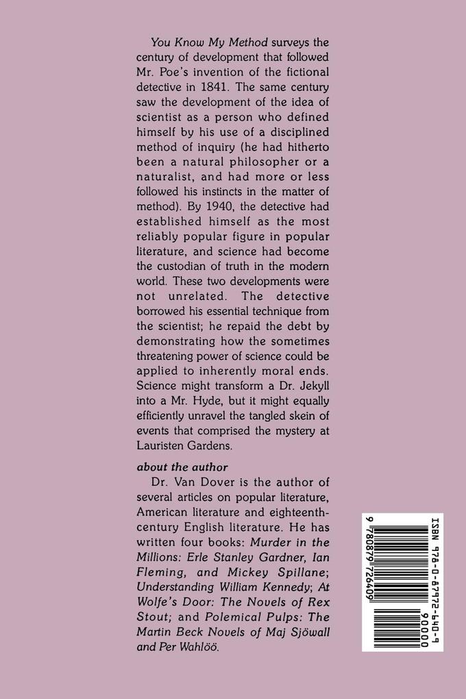 Weitere Ansicht: You Know My Method | J K van Dover