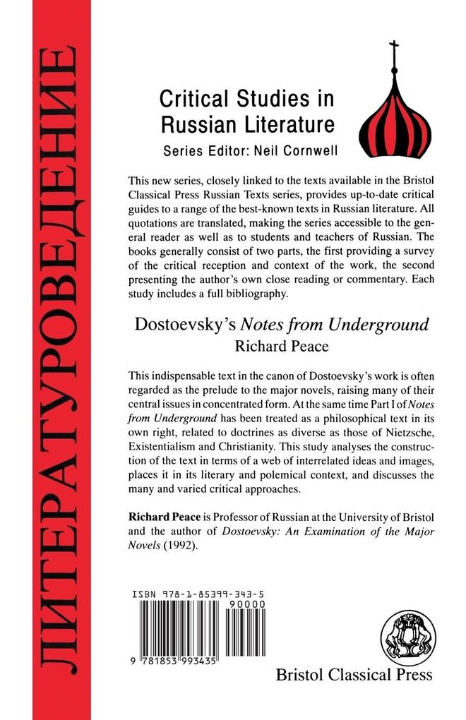Weitere Ansicht: Dostoevsky's Notes from Underground | Richard Peace