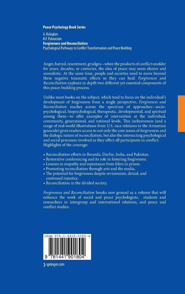 Weitere Ansicht: Forgiveness and Reconciliation | Ani Kalayjian, Raymond F. Paloutzian