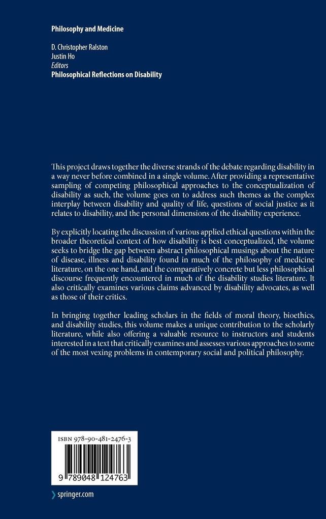 Weitere Ansicht: Philosophical Reflections on Disability