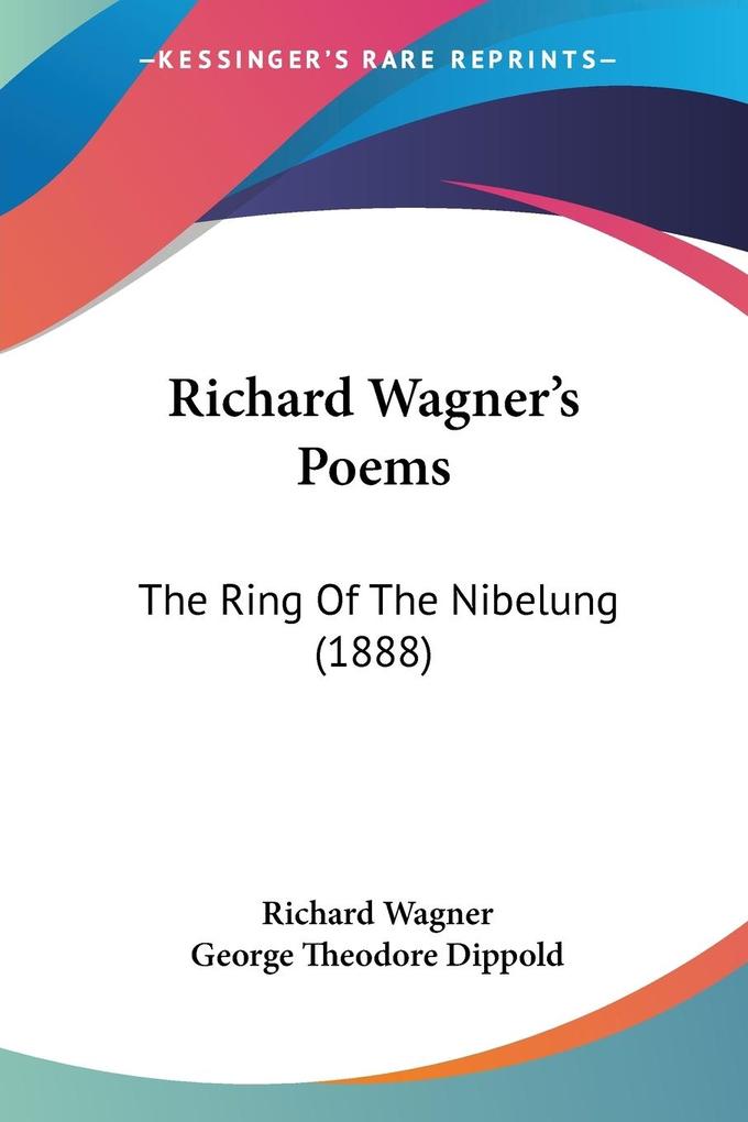 Produktbild: Richard Wagner's Poems | Richard Wagner