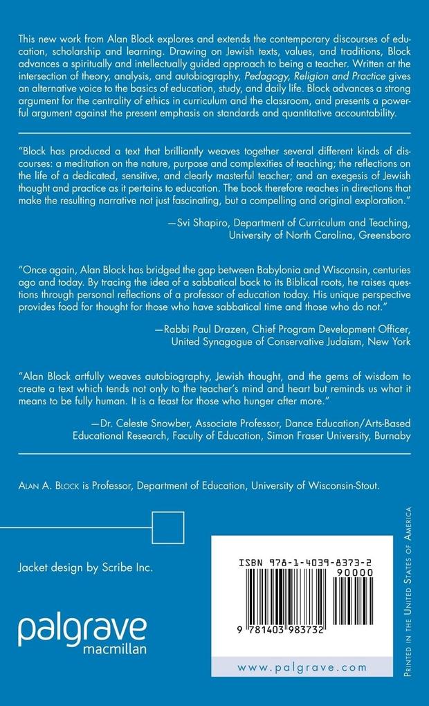 Weitere Ansicht: Pedagogy, Religion, and Practice | A. Block