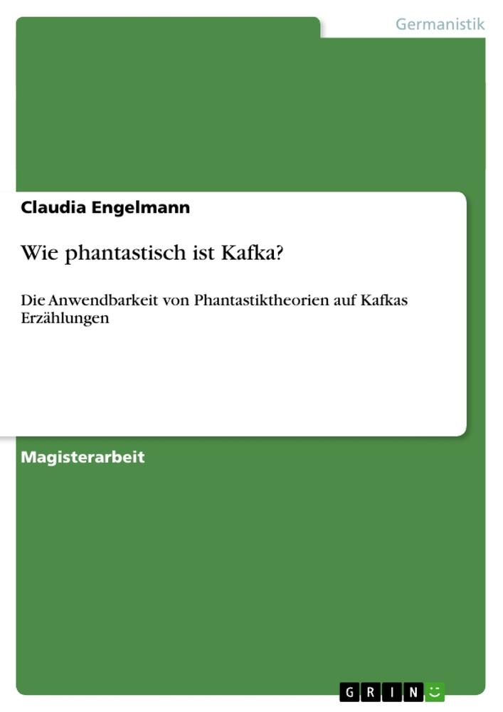 Produktbild: Wie phantastisch ist Kafka? | Claudia Engelmann