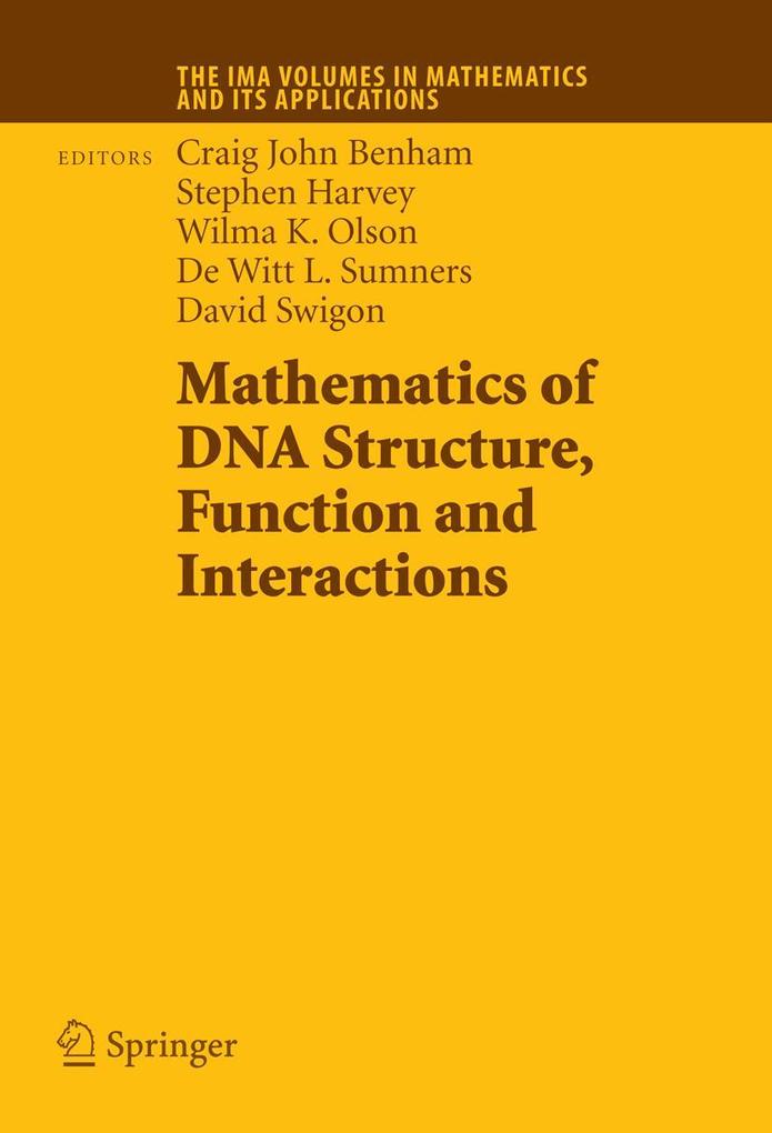 Produktbild: Mathematics of DNA Structure, Function and Interactions
