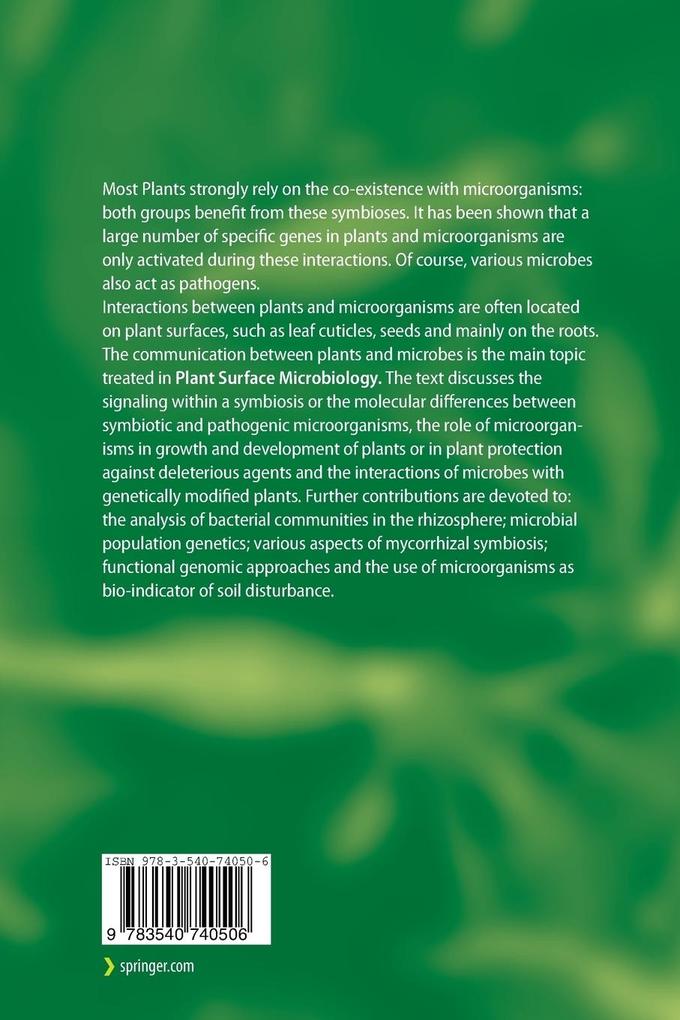Weitere Ansicht: Plant Surface Microbiology