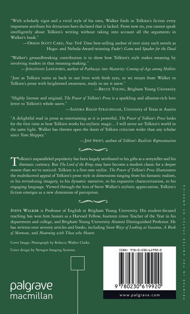 Weitere Ansicht: The Power of Tolkien's Prose | Walker, S. Walker