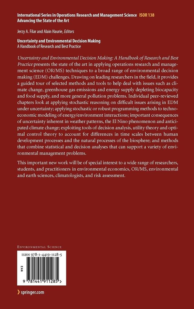 Weitere Ansicht: Uncertainty and Environmental Decision Making