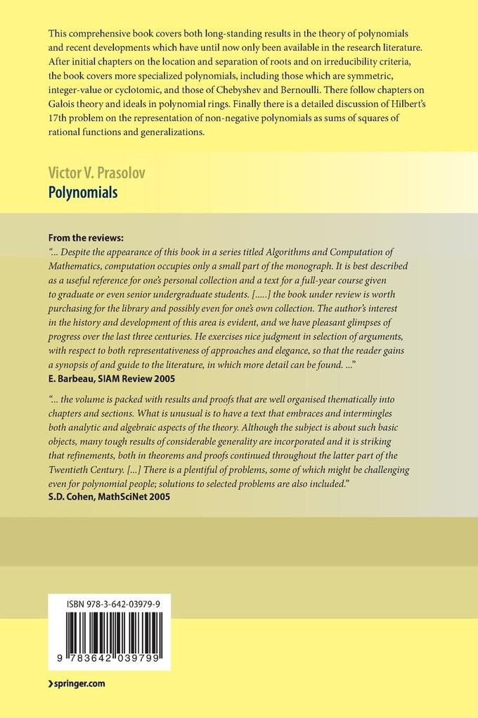 Weitere Ansicht: Polynomials | Victor V. Prasolov