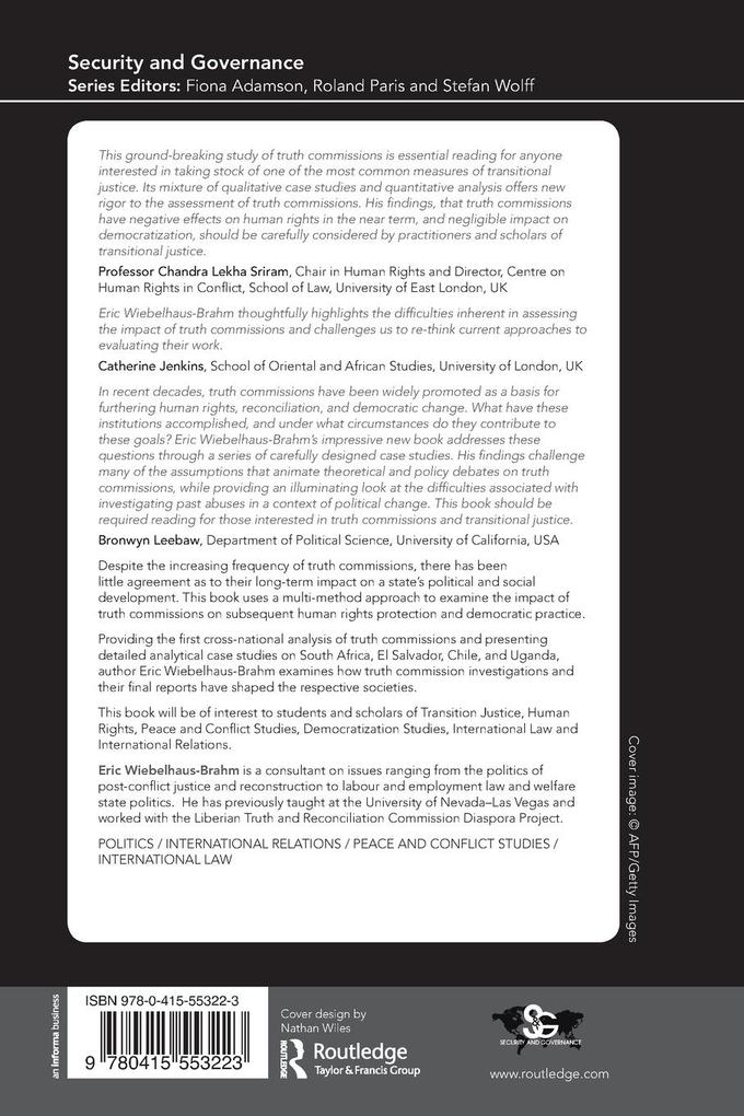 Weitere Ansicht: Truth Commissions and Transitional Societies | Eric Wiebelhaus-Brahm