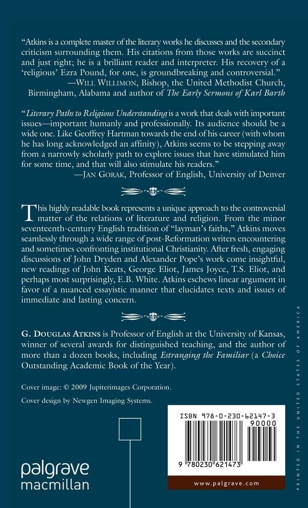 Weitere Ansicht: Literary Paths to Religious Understanding | G. Atkins, G. Douglas Atkins