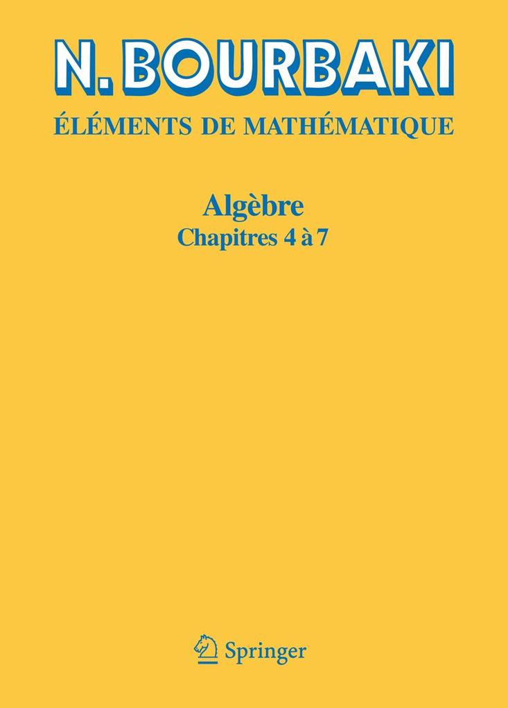 Produktbild: Algèbre | N. Bourbaki