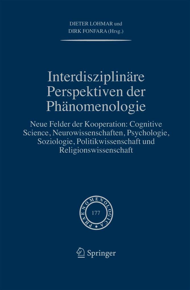 Produktbild: Interdisziplinäre Perspektiven der Phänomenologie
