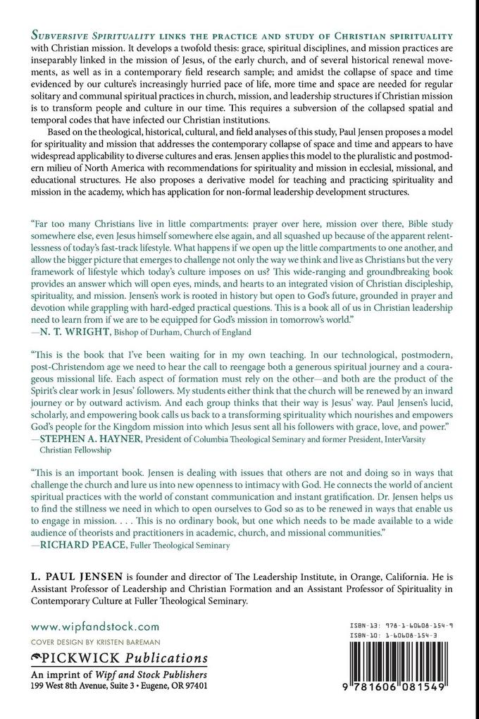 Weitere Ansicht: Subversive Spirituality | L. Paul Jensen