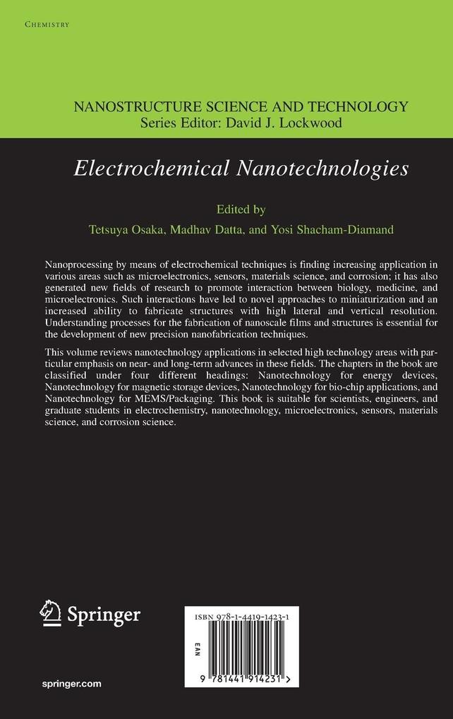 Weitere Ansicht: Electrochemical Nanotechnologies