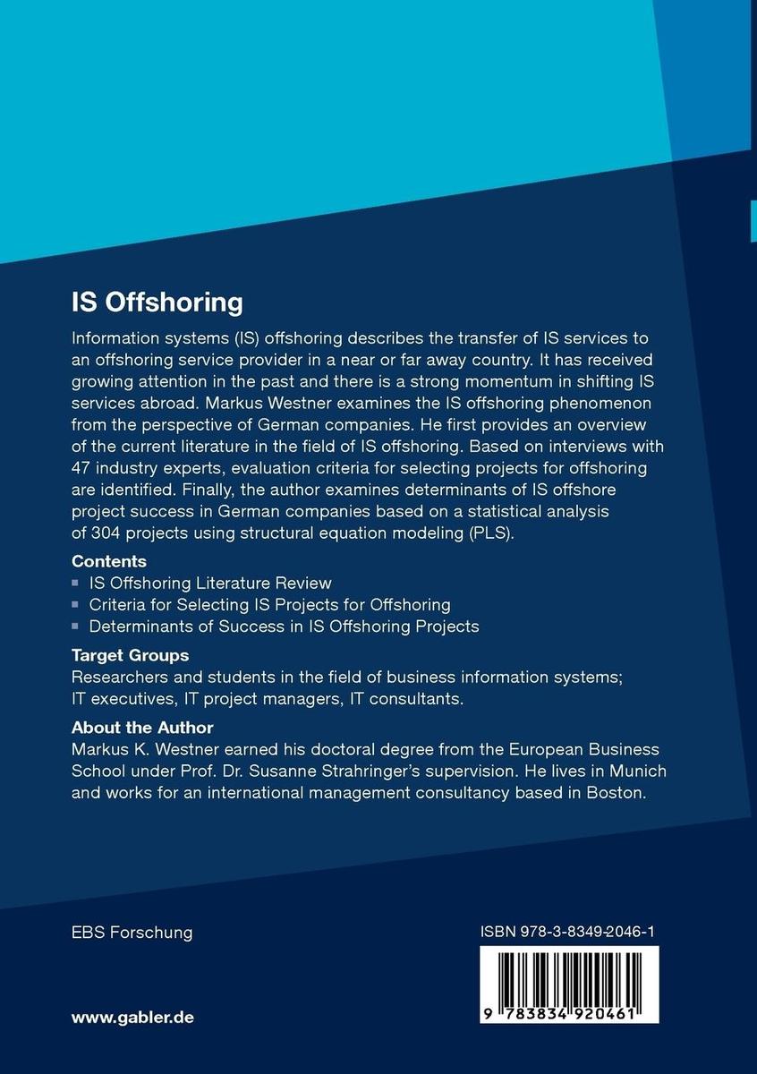 Weitere Ansicht: IS Offshoring | Markus Westner