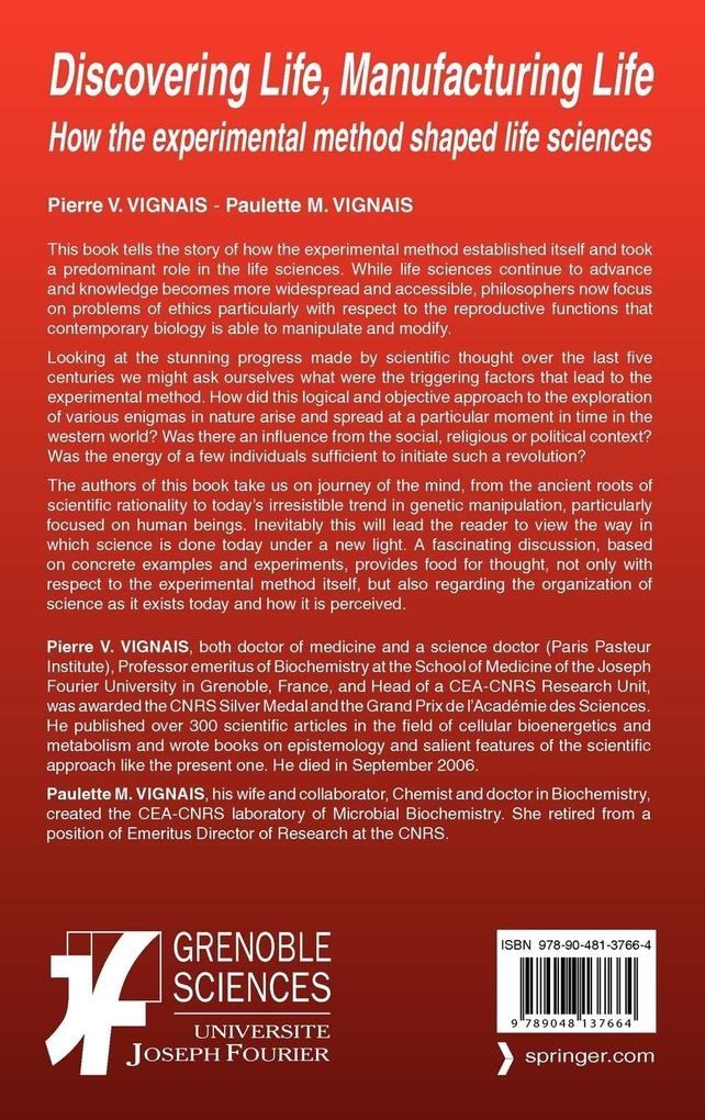 Weitere Ansicht: Discovering Life, Manufacturing Life | Pierre V. Vignais, Paulette M. Vignais