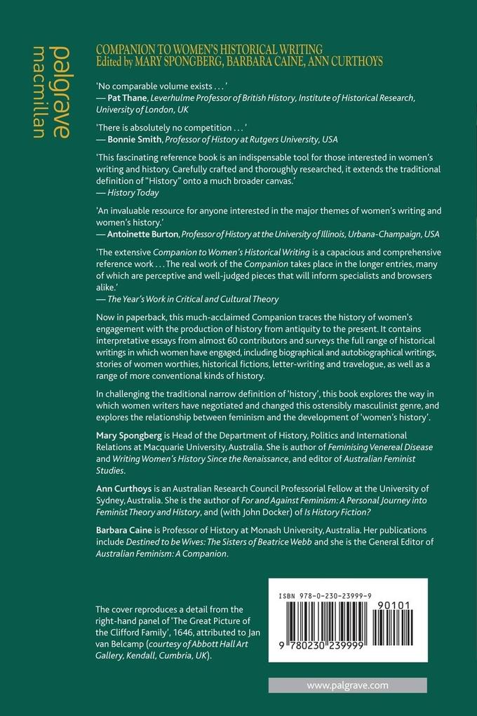 Weitere Ansicht: Companion to Women's Historical Writing | M. Spongberg, A. Curthoys, B. Caine, Mary Spongberg, Barbara Caine