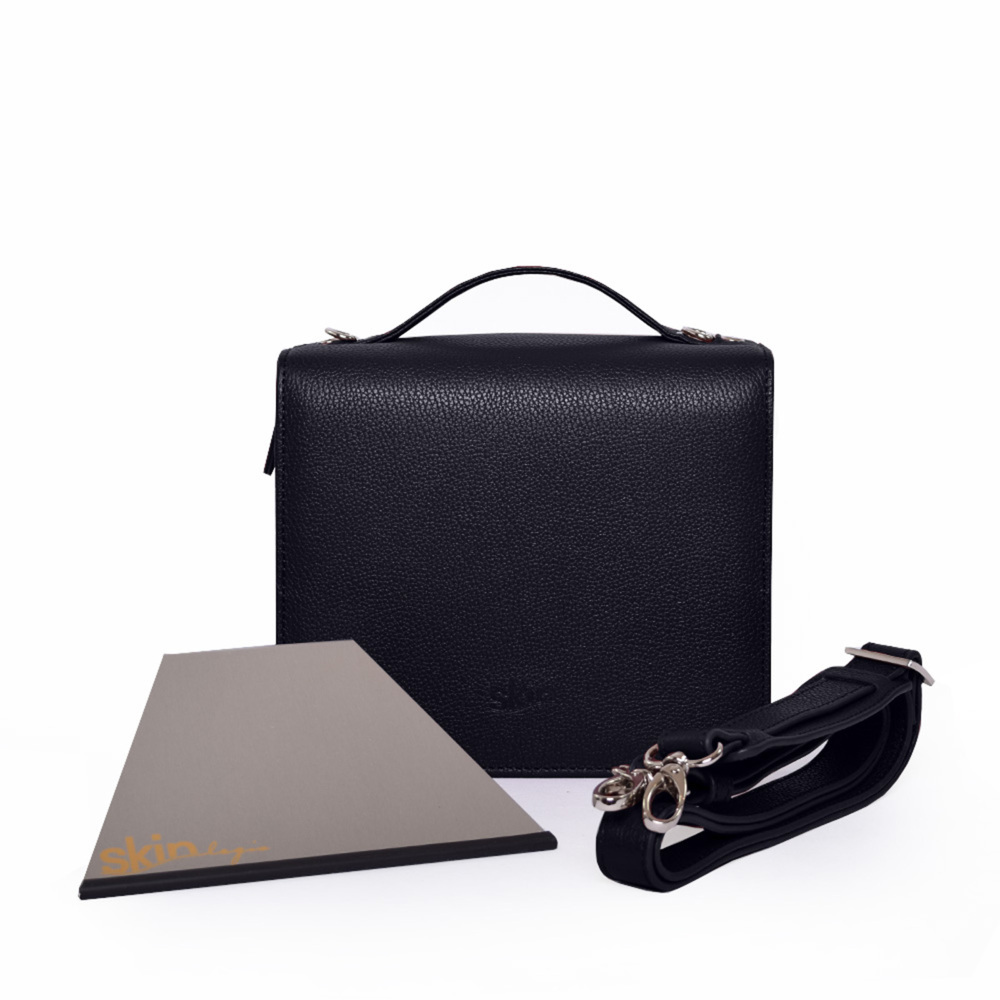 Weitere Ansicht: SartoriusSKIN Tasche PURO 2.0 aus Nappaleder in Gr. L in Onyx-Schwarz mit ergonomischem Tragegurt & Buchstütze