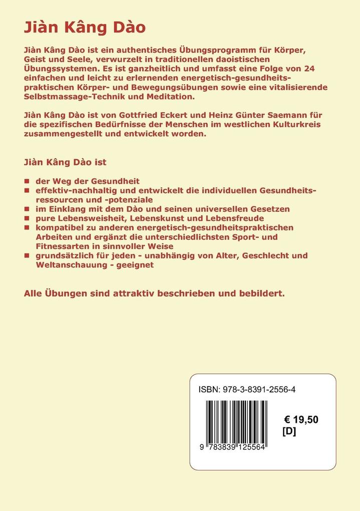 Weitere Ansicht: Jiàn Kng Dào. Der Weg der Gesundheit | Gottfried Eckert, Heinz Günter Saemann