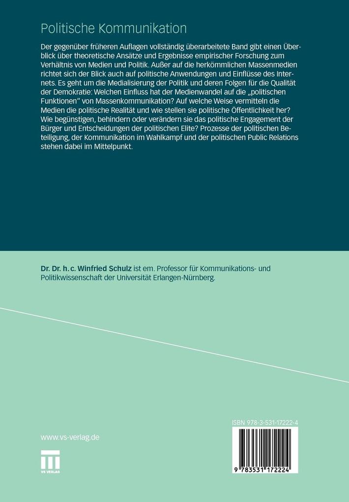 Weitere Ansicht: Politische Kommunikation | Winfried Schulz