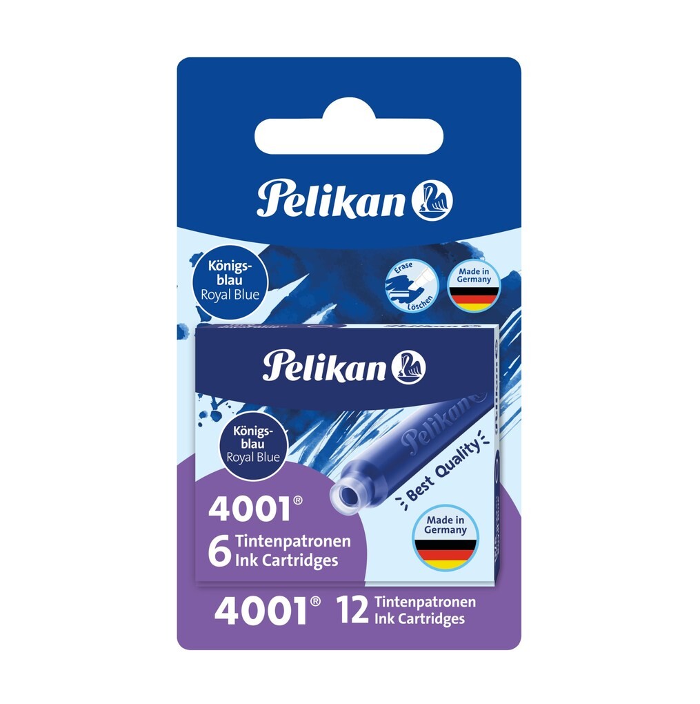 Produktbild: Pelikan Füllerpatronen 4001®, 2 x 6er Set königsblau