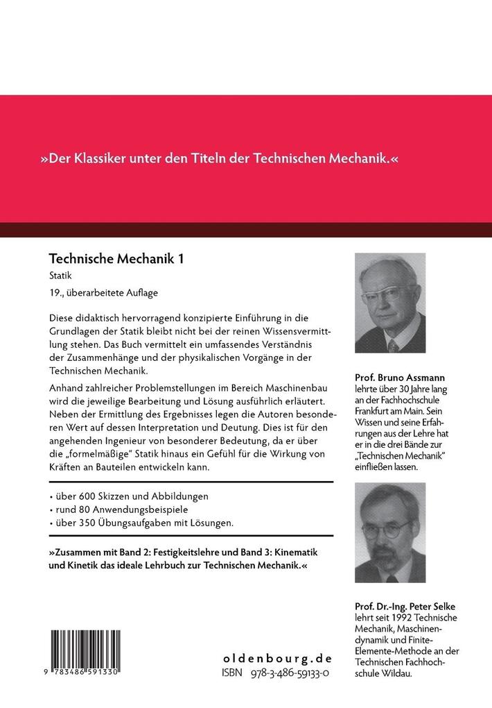 Weitere Ansicht: Technische Mechanik 1 | Bruno Assmann, Peter Selke