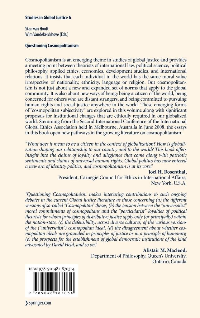 Weitere Ansicht: Questioning Cosmopolitanism