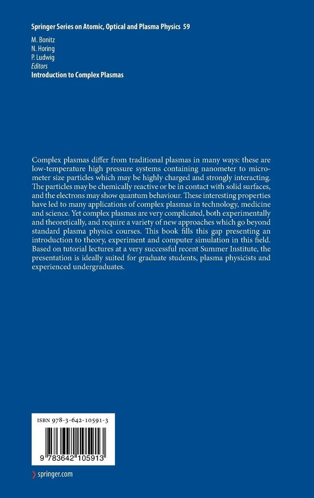 Weitere Ansicht: Introduction to Complex Plasmas