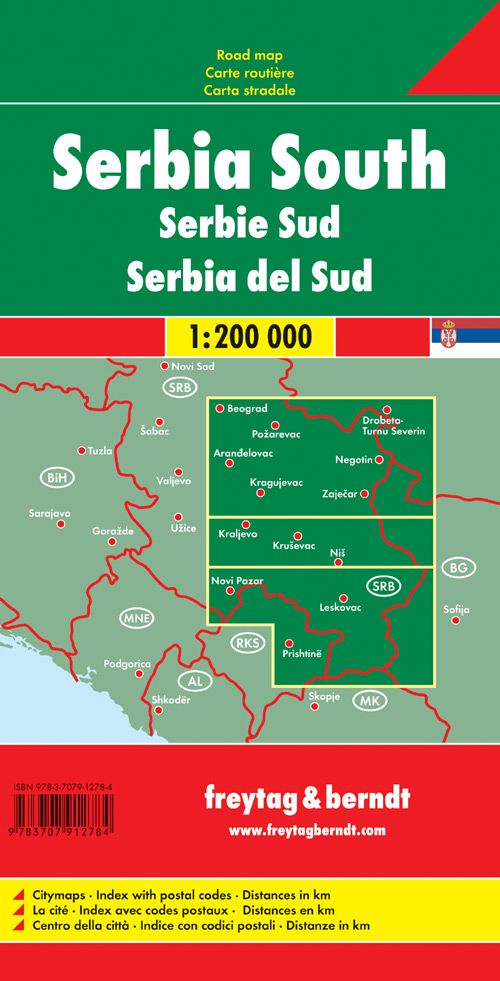 Weitere Ansicht: freytag & berndt Straßenkarte Serbien Süd 1:200.000