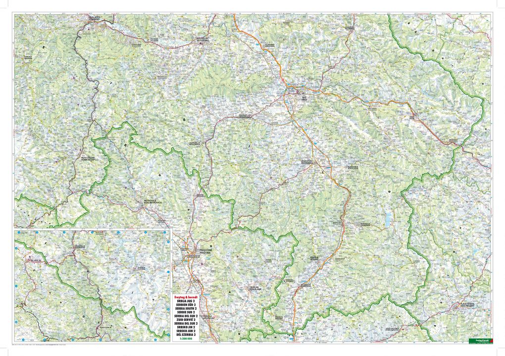 Weitere Ansicht: freytag & berndt Straßenkarte Serbien Süd 1:200.000