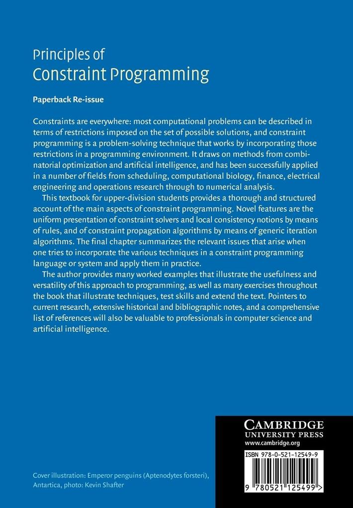 Weitere Ansicht: Principles of Constraint Programming | Krzysztof Apt