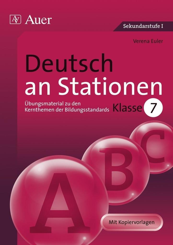 Produktbild: Deutsch an Stationen, Klasse 7 | Verena Euler