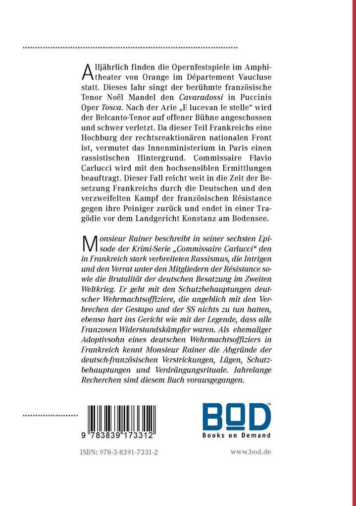 Weitere Ansicht: Commissaire Carlucci: TOSCA | Monsieur Rainer