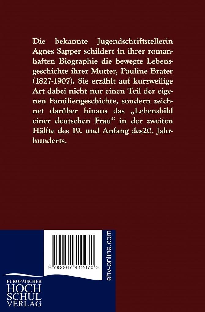 Weitere Ansicht: Frau Pauline Brater | Agnes Sapper
