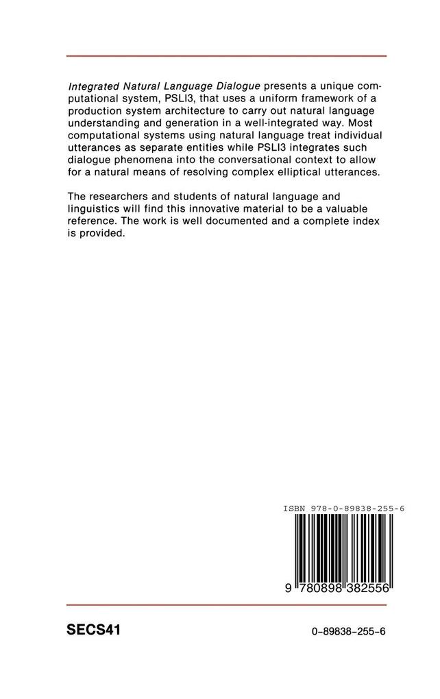 Weitere Ansicht: Integrated Natural Language Dialogue | Robert E. Frederking