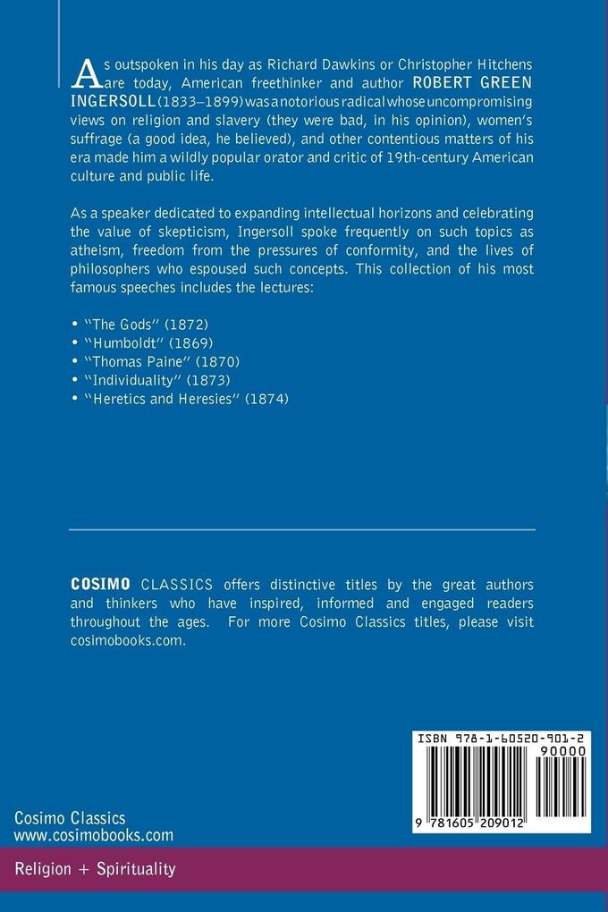 Weitere Ansicht: The Gods and Other Lectures | Robert Green Ingersoll